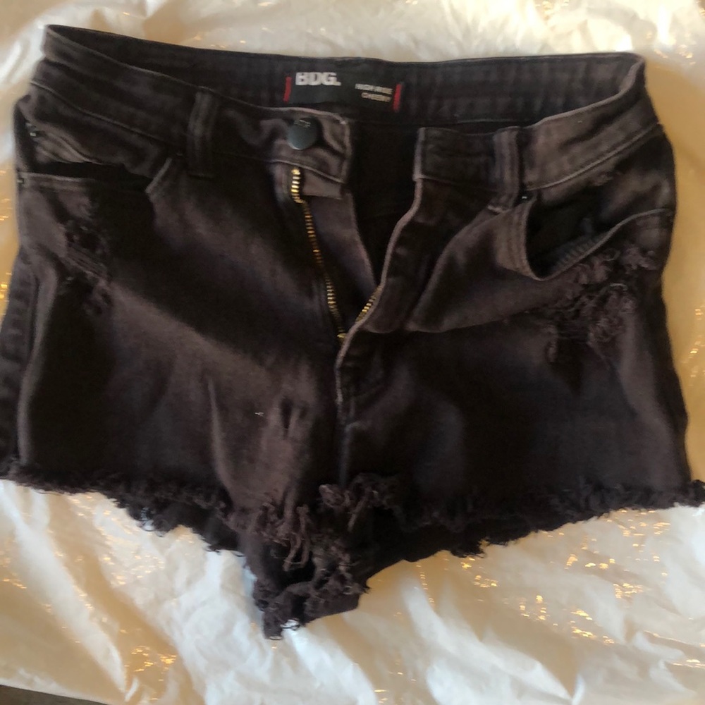 BDG black jean shorts